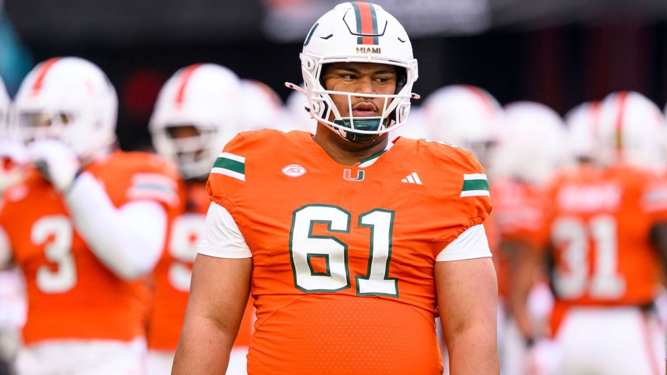 Miami's Francis Mauigoa, top OT prospect, entering NFL draft