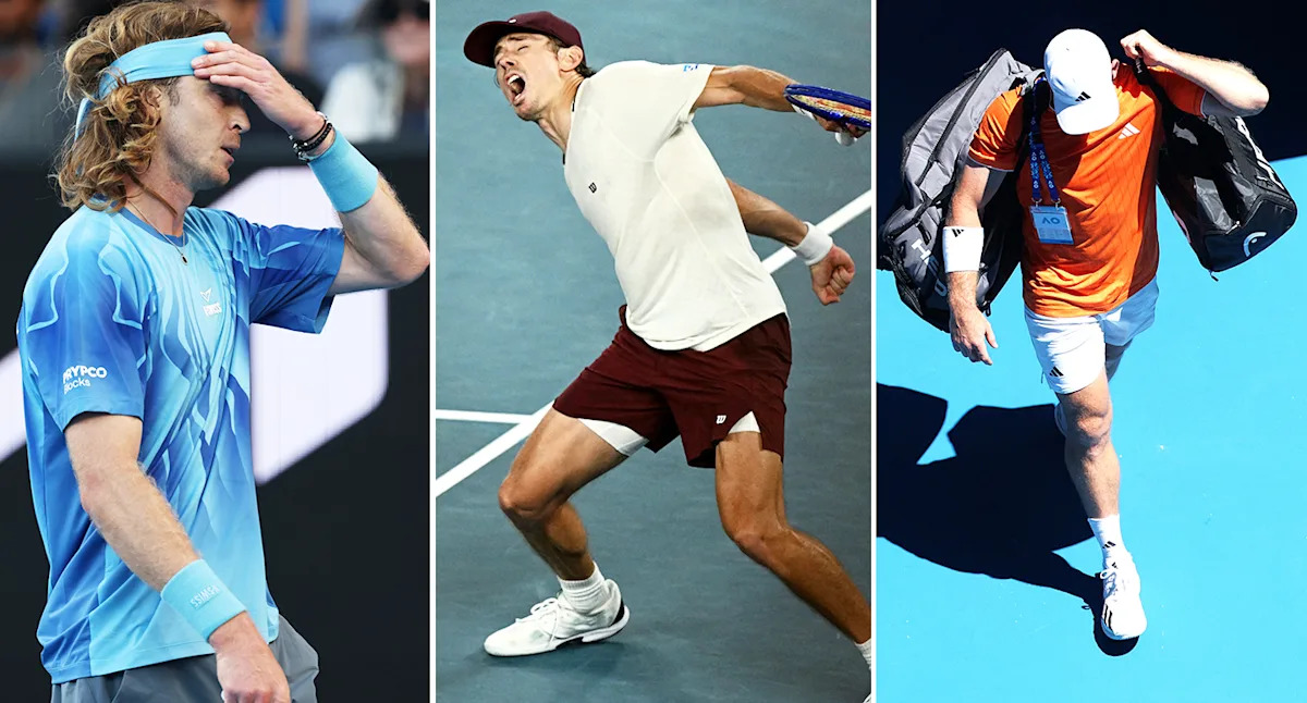 Australian Open 2026: Alex de Minaur betters Lleyton Hewitt as top-10 player exits and another quits