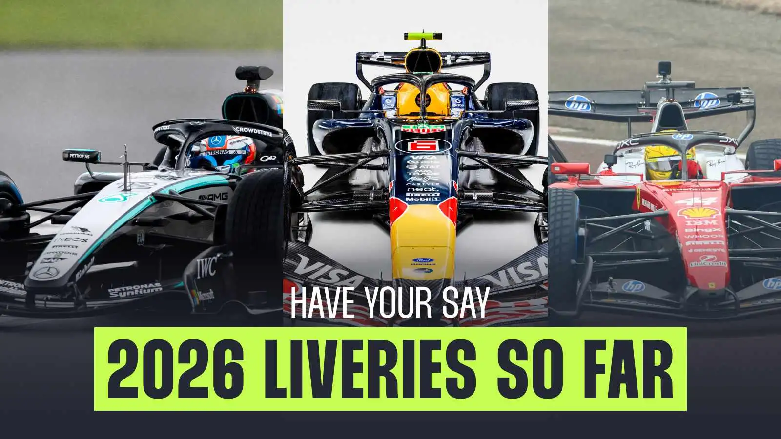 Vote for your favourite F1 2026 livery so far