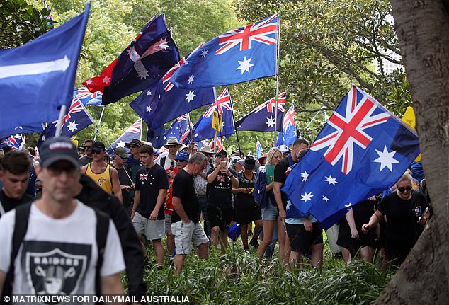 26 JANUARY 2026 SYDNEY NSWWWW.MATRIXNEWS.COM.AUCREDIT: MATRIXNEWS FOR DAILYMAIL AUSTRALIAASSIGNMENT: AUSTRALIA DAY PROTEST AT PRINCE ALFRED PARK The protest of "white" Australia and its supporters at Prince Alfred Park today.