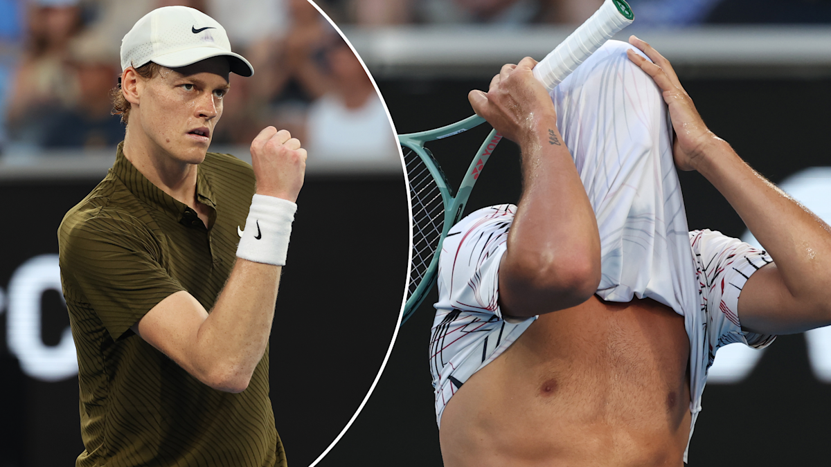 Jannik Sinner defeats fellow Italian Luciano Darderi in straight sets, post-match interview, video