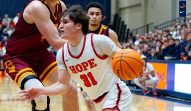 Brendan Cargill, Men's Basketball Heat Up vs. Albion, Keep Share of MIAA Lead