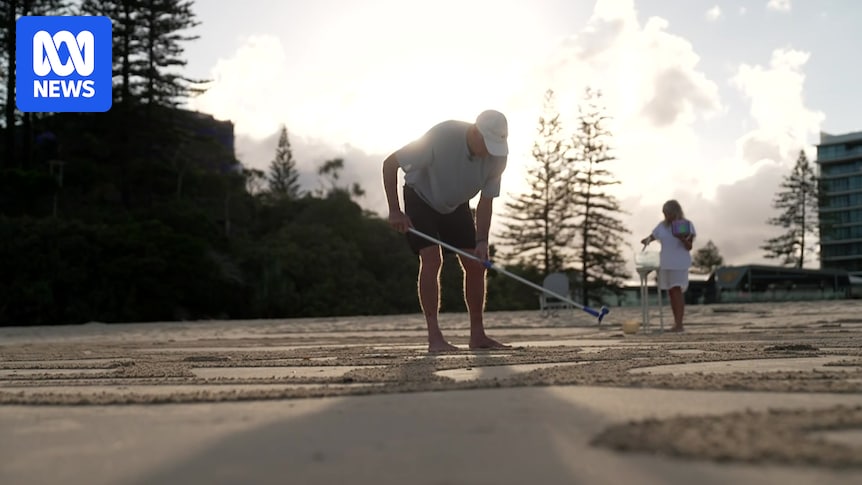 The tide takes away his work each day, but learning to let go has transformed this artist