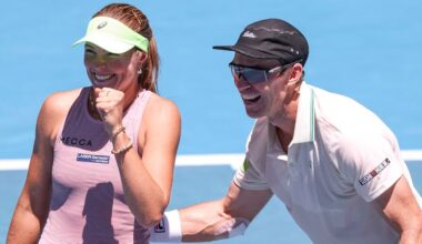Billionaire Bill Gates attends the Australian Open mixed doubles final as Olivia Gadecki and John Peers go back to back