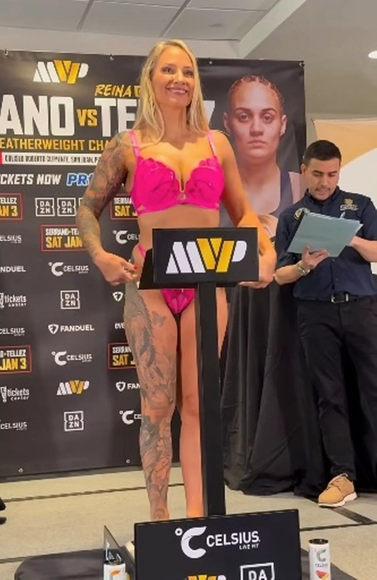 Ebanie Bridges said her weigh-in wouldn't disappoint and she wasn't wrong