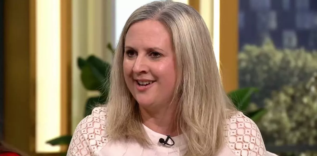 A woman in a white top on This Morning