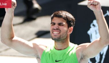 Alexander Bublik v Alex de Minaur, Aryna Sabalenka v Victoria Mboko, Carlos Alcaraz v Tommy Paul, Coco Gauff v Karolina Muchova, Daniil Medvedev v Learner Tien, day 8 scores, schedule, draw, times, how to watch