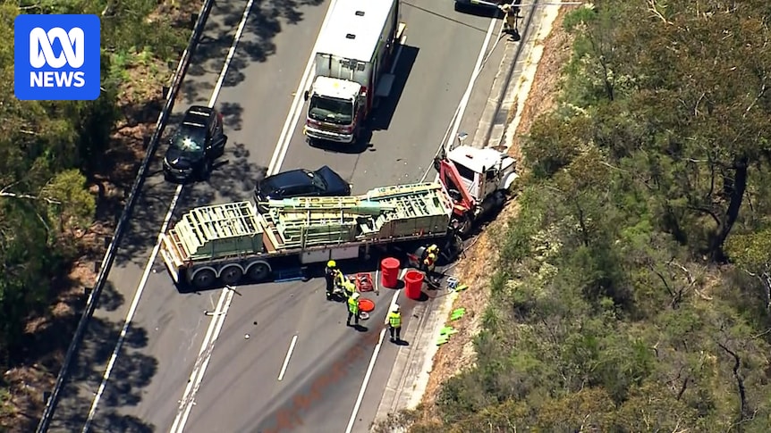 Truck crashes into five cars on Picton Road at Cataract, north of Wollongong