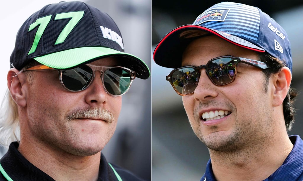 Finnish driver Valtteri Bottas (left) and Mexican Sergio Perez will lead the Cadillac challenge. Photo: AFP