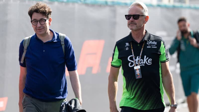 Mattia Binotto and Jonathan Wheatley