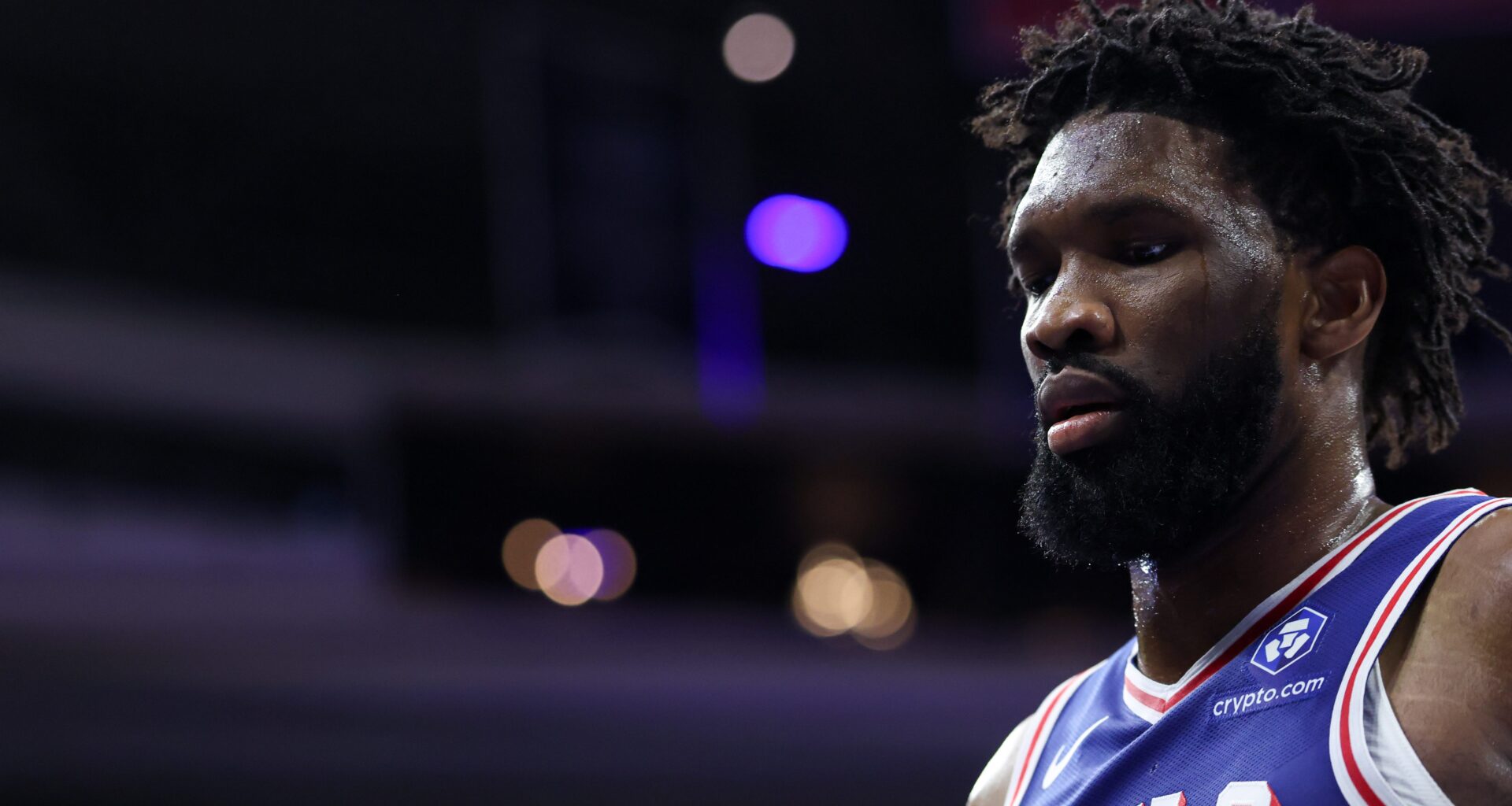 Joel Embiid on the court