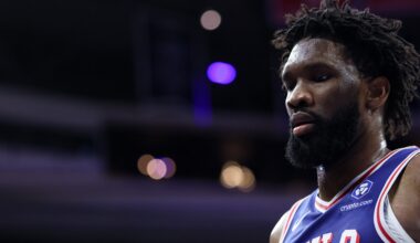 Joel Embiid on the court