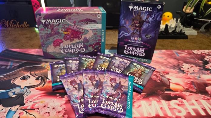 MTG Commander deck, bundle, booster packs, and collector's boosters.