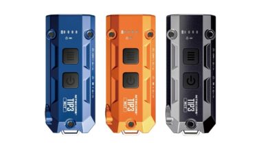 Nitecore's small TIP3 flashlight switches between 3,000, 4,500 and 6,000 Kelvin