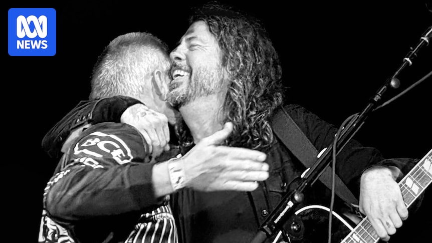 Foo Fighters and Beaconsfield trapped miner reunite at Launceston concert