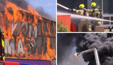 Firefighters battle huge industrial blaze in Croydon Park, Adelaide