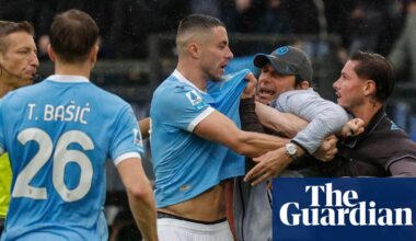European football: Napoli hold off Lazio in fiery contest with three red cards | European club football