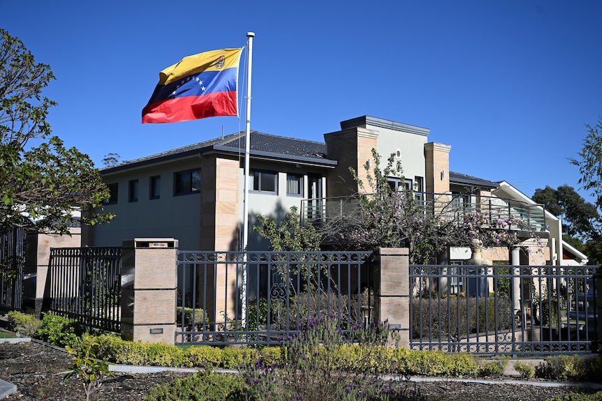 The Venezuelan embassy in Canberra flies a flag - it has now been closed