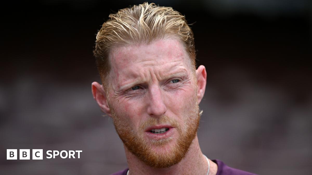 Ben Stokes looks on