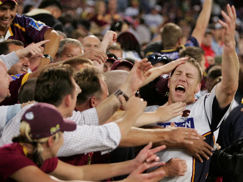 Seen here, Brad Thorn after the Brisbane Broncos' 2006 grand final win.