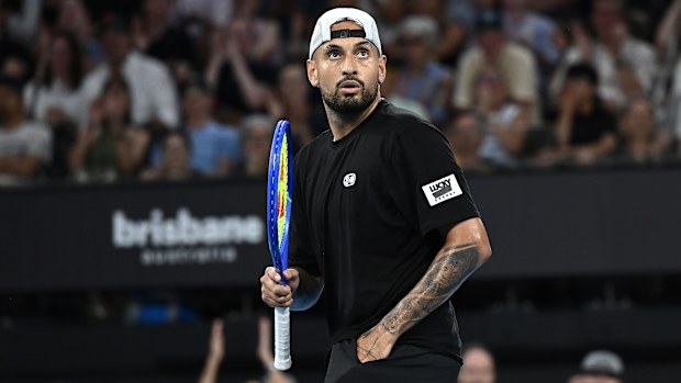Nick Kyrgios at the Brisbane International.