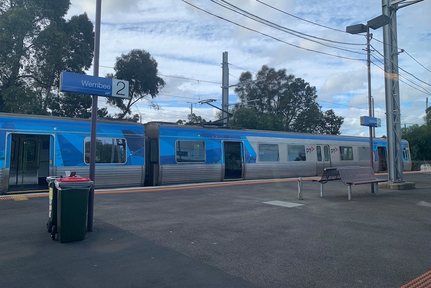 A train at a platform