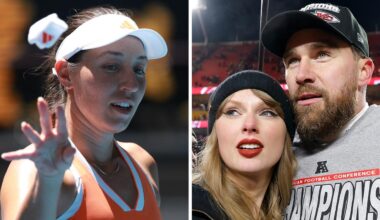 Jessica Pegula explains NFL bet involving Taylor Swift and Travis Kelce, Kansas City Chiefs shirt, Buffalo Bills, Madison Keys best friend, The Player’s Box podcast, latest news