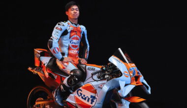 Ai Ogura in 2026 Gulf Trackhouse livery.