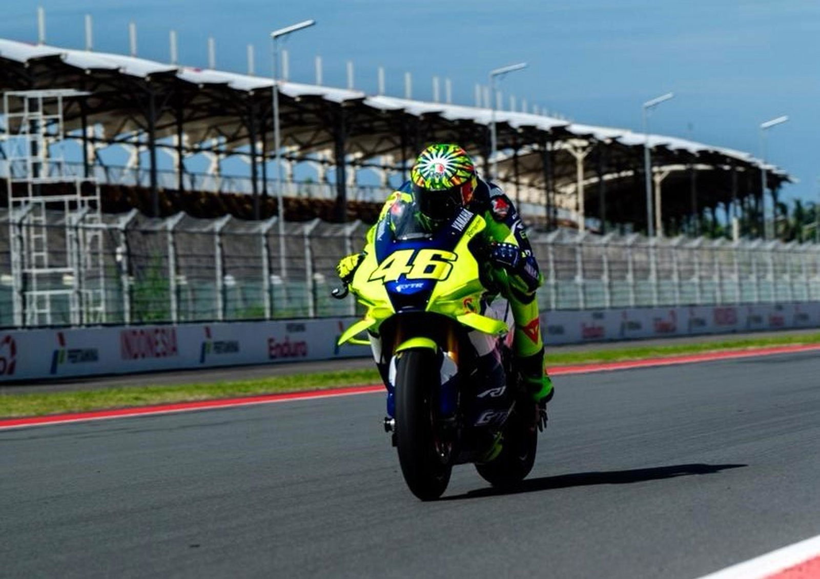 Valentino Rossi at Mandalika (pic: Pertamina).