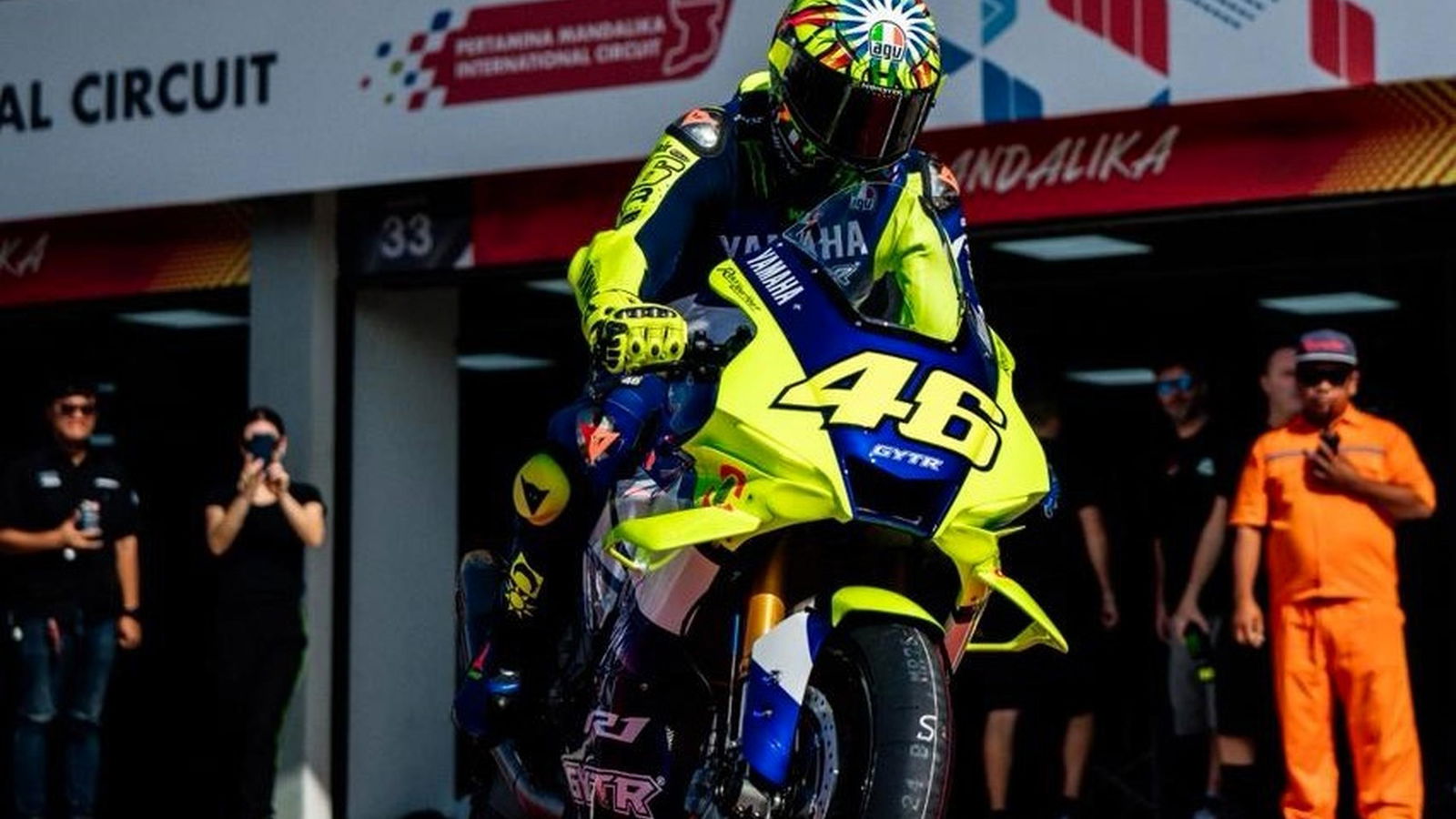 Valentino Rossi at Mandalika (pic: Pertamina).