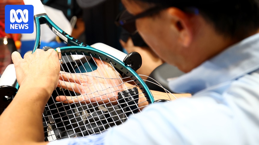 Tennis racquet stringer numbers take a hit in Australia while tournaments grow
