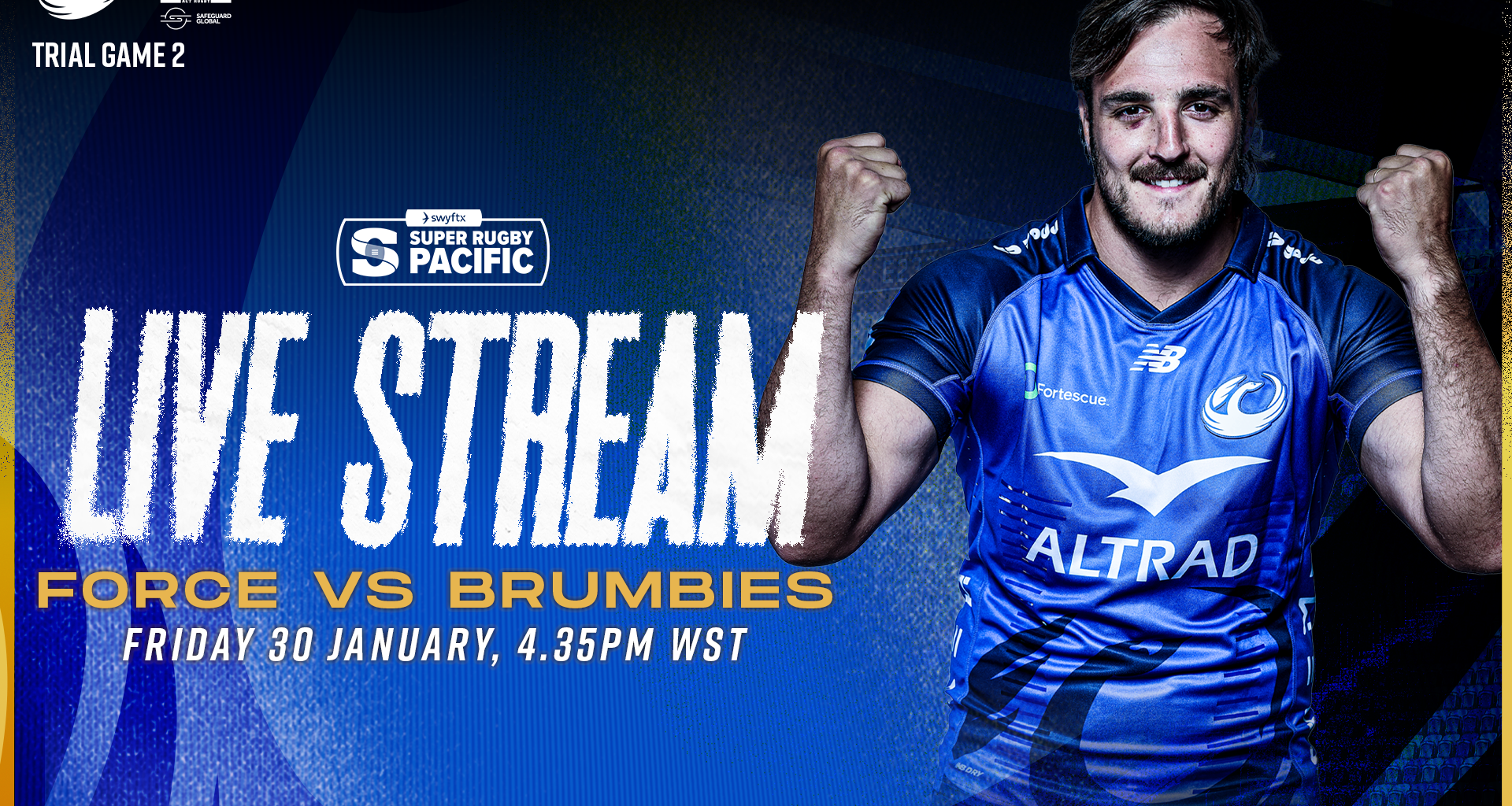 Force FB page to live stream Friday's trial against Brumbies