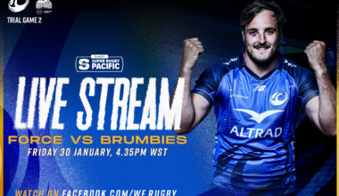 Force FB page to live stream Friday's trial against Brumbies