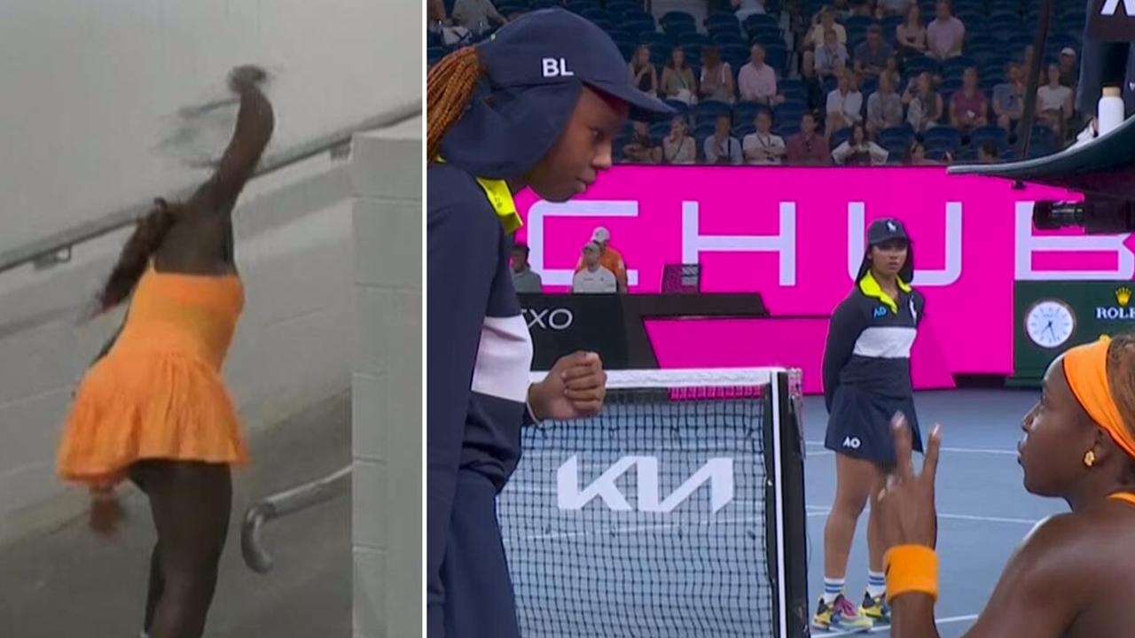 Coco Gauff melts down under Rod Laver Arena after quarter-final loss vs Elina Svitolina, makes ballgirl run back and forth sending messages, video, latest news