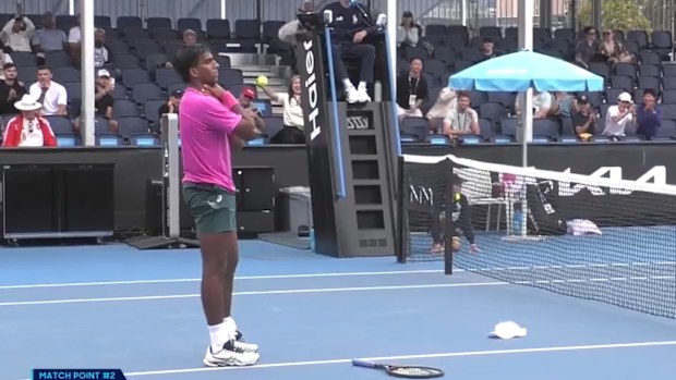 Basavareddy's reaction after actually winning. 