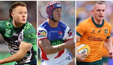 Players the Sydney Roosters could target with Angus Crichton leaving, salary cap space, Kalyn Ponga, Ethan Strange, Max Jorgensen, Angus Crichton code switch