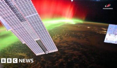 Russian cosmonaut captures stunning aurora over Earth