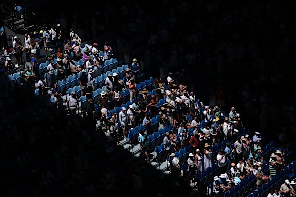 The roof was closed half-way.