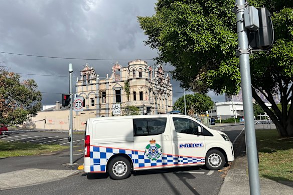 Police were at the Woolloongabba hotel on Saturday morning after declaring a crime scene.