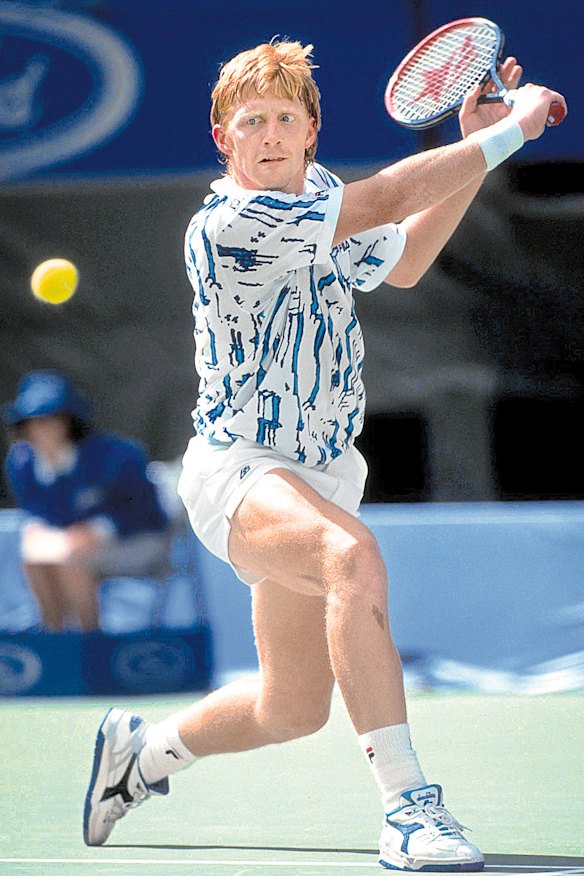 Becker on his way to his maiden Australian Open title in 1991.