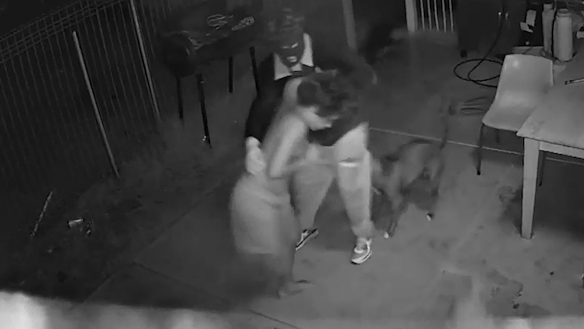 The shocking moment a child was abducted from his house in Moora was captured on CCTV.