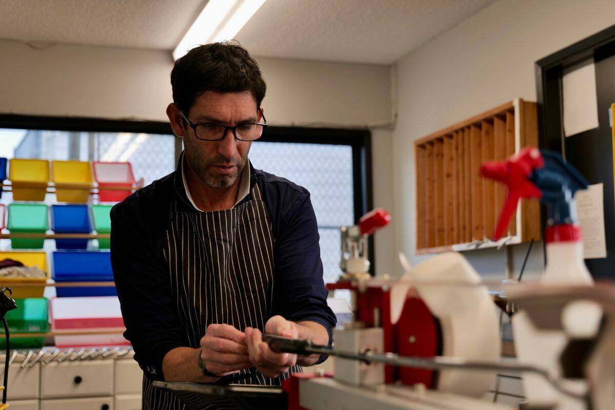 White says the club can be broken down into three parts: the shaft, the head, and the grip. (Tony Trozzo/Saanich News)