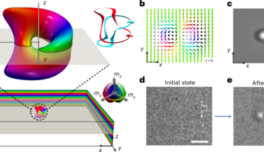 Electrically writing a magnetic heliknoton in a chiral magnet