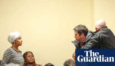 Lawmakers condemn ‘disgusting’ attack on Ilhan Omar at Minneapolis town hall | Ilhan Omar