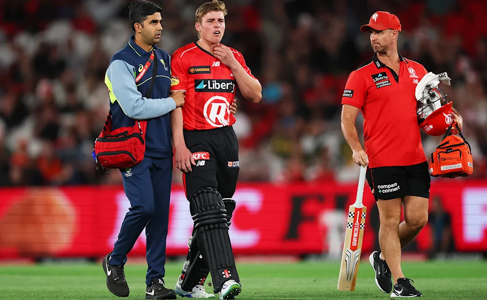 Harry Dixon, pictured here leaving the field.