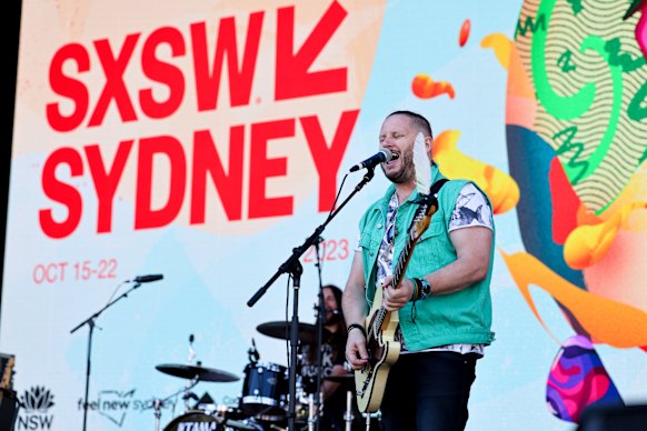 SXSW Sydney will not go ahead in 2026. Its first event was in October 2023, during which Bow and Arrow (pictured) played at its Tumbalong Park launch.