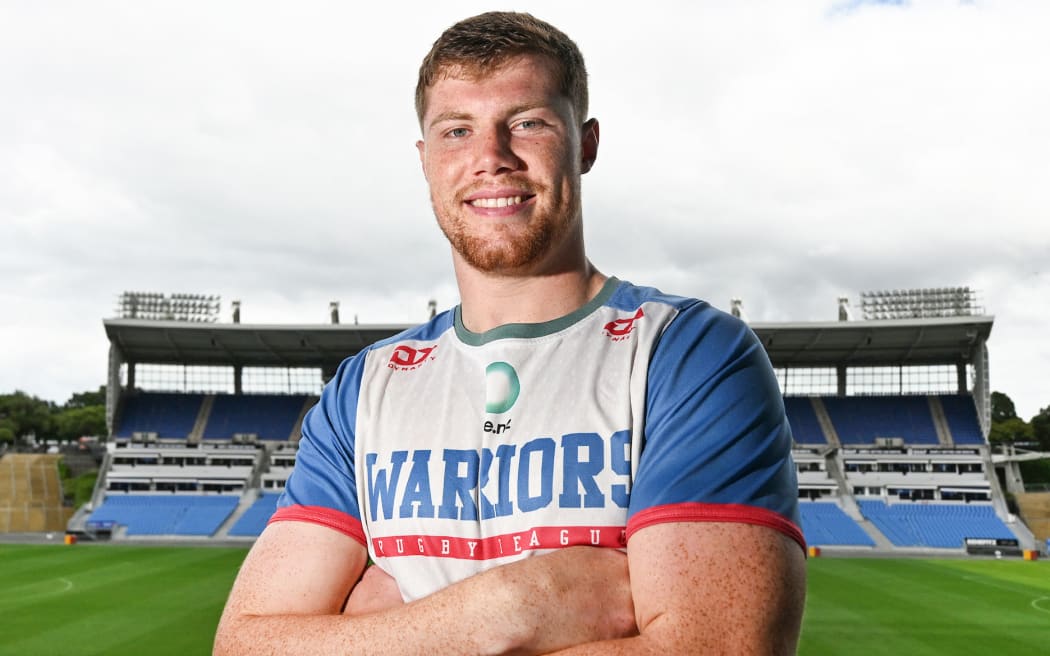 Morgan Gannon of the Warriors portrait, NZ Warriors training and Media at Go Media Stadium, Auckland.