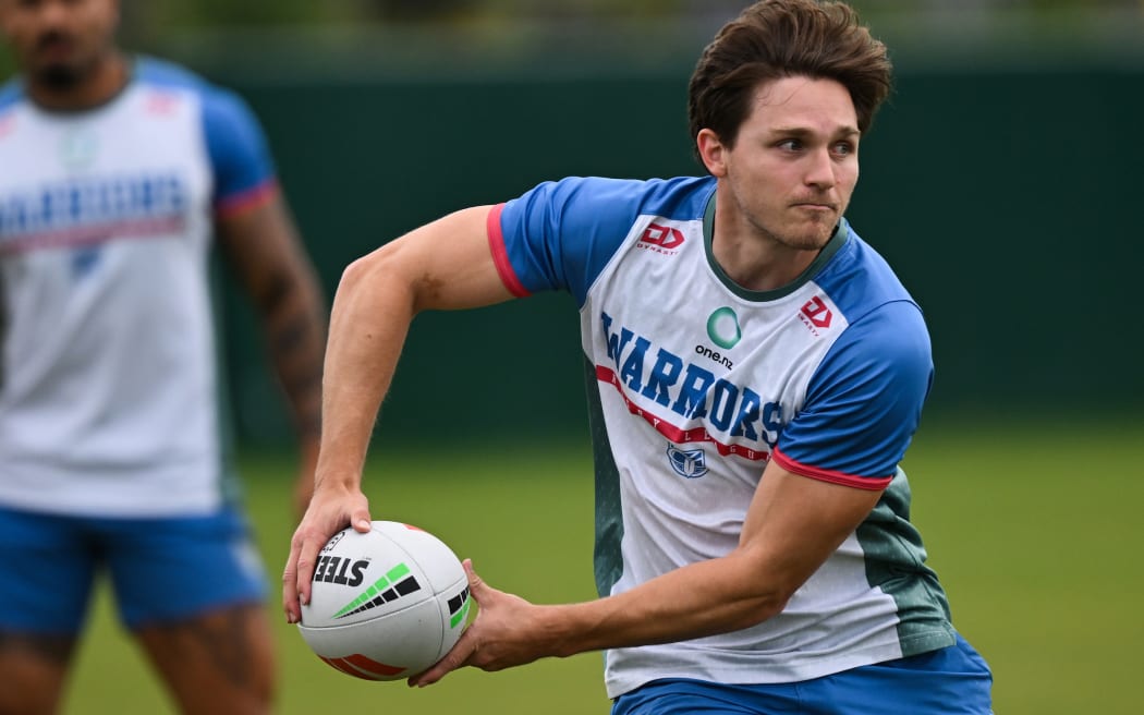 Luke Metcalf. New Zealand Warriors pre-season NRL rugby league training and media session at Go Media Stadium, Auckland.
