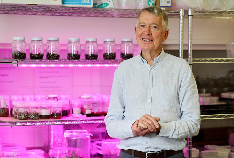 Professor Kingsley Dixon pictured at his lab in Shenton Park. 