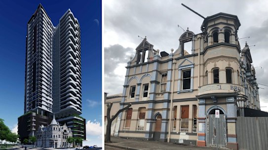 The restoration plan for the Broadway Hotel in Woolloongabba.